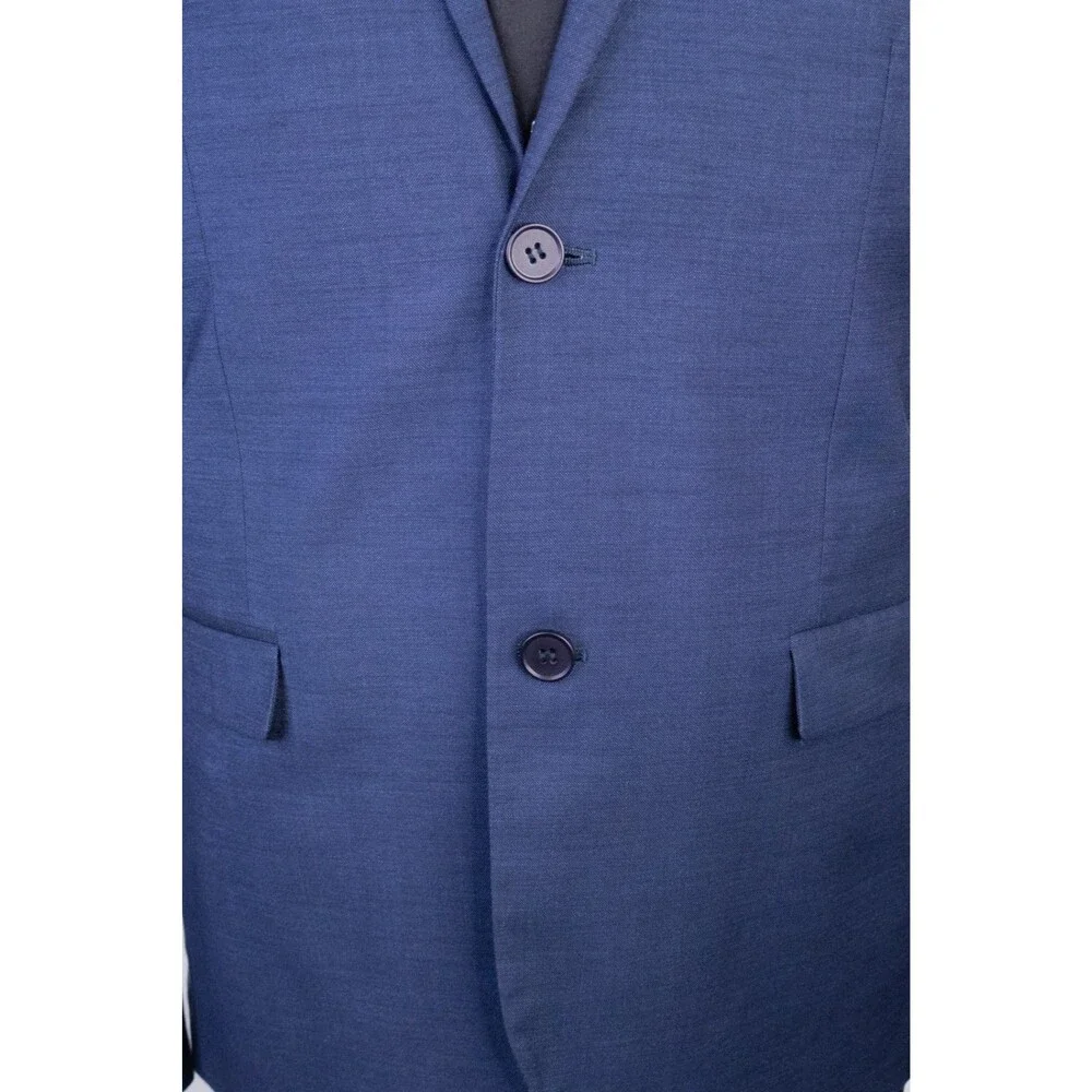 H&M Sport Coat Jacket Blue Sz 42R Casual Jacket Two Button Poly Blend